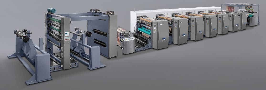 60-400GSM कागज के लिए जल आधारित स्याही पत्रक प्रकार उच्च गति फ्लेक्सो प्रिंटिंग मशीन