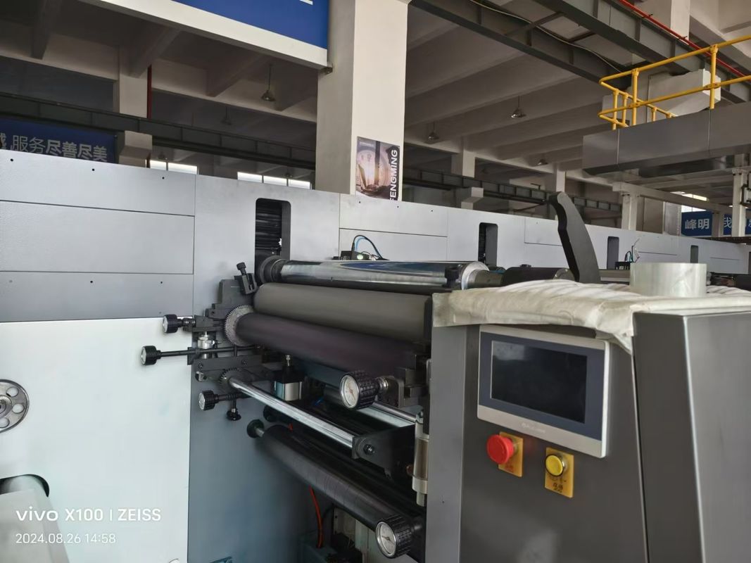 पेपर कप कटोरा डबल डॉक्टर ब्लेड अनुकूलित 10 रंग पन्नी फ्लेक्सो प्रिंटिंग प्रेस