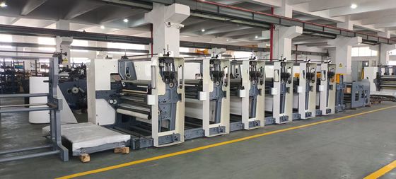 फ्लेक्सोग्राफिक प्रिंटर 4 रंग फ्लेक्सो प्रेस लेबल प्रिंटिंग मशीन पेपर कप के लिए